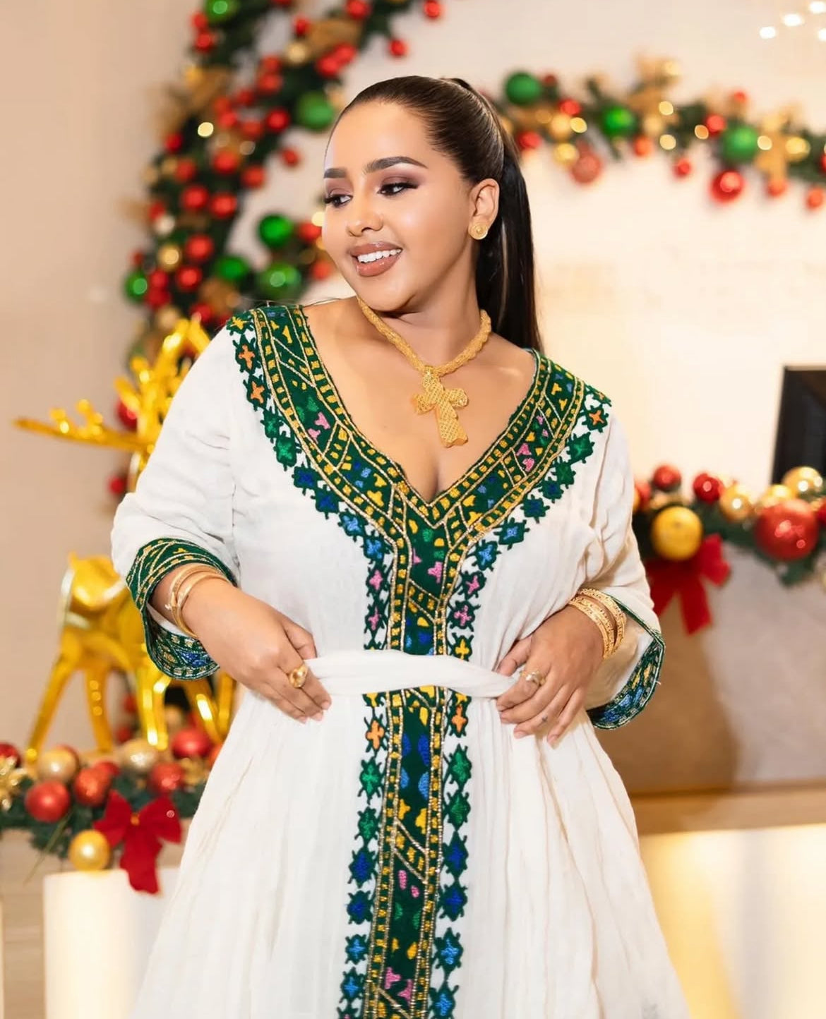 Habesha Dress - Elegant Ethiopian Fashion - Handwoven Quality