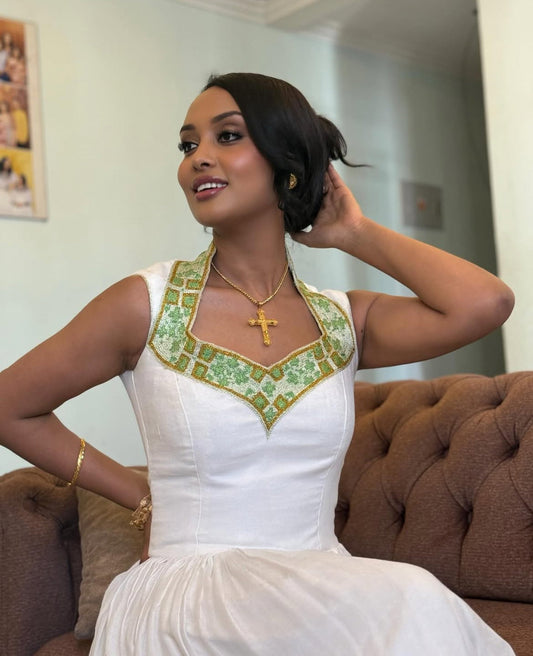 Simple & beautiful Habesha Dress – Handwoven Ethiopian dress | Habesha Kemis Habesha dress store