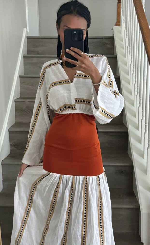 Elegant Oromo Cultural Dress for Women – Handcrafted Traditional Ethiopian Gown with Beautiful Border Embroidery | Perfect for Weddings, Holidays & Cultural Events
