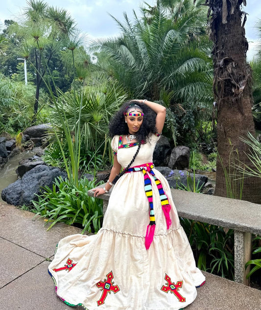 Traditional Ashenda Dress for Women – Tigray Habesha Dress – Handmade Ethiopian Cultural Dress – Ashenda Festival Outfit yaab.habesha