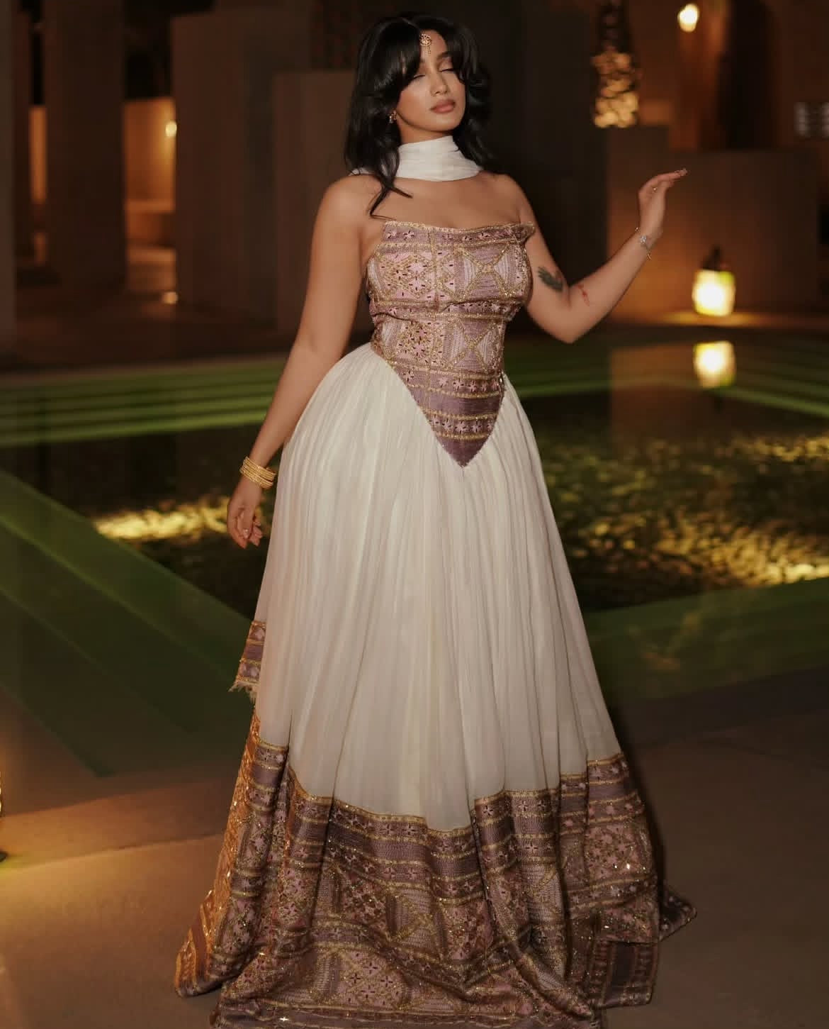 Simple & Elegant Ethiopian Habesha Dress – Traditional Habesha Kemis with Tibeb Embroidery
