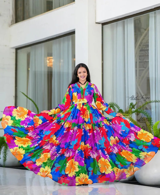 Ethiopian Chiffon Dress - Habesha Shifon - Stylish Dress