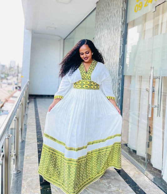 Traditional Habesha Couples Dress – Ethiopian & Eritrean Cultural Attire for Engagements, Contemporary Bezawit