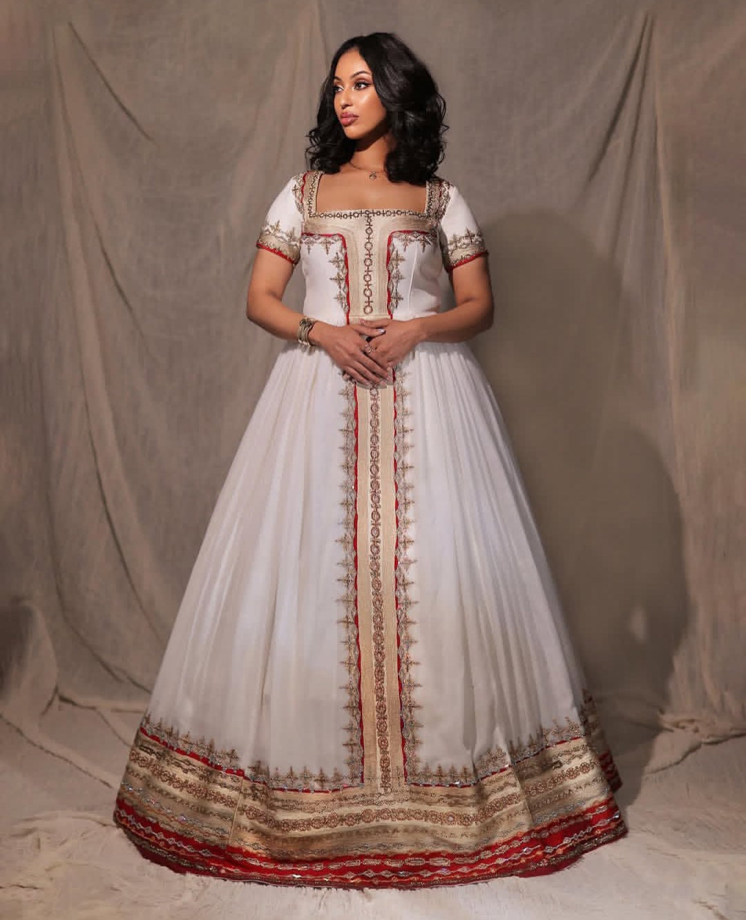 Authentic Eritrean Zuria Dress – Handmade Cultural Attire for Weddings & Holidays | Custom Fit Bezawit