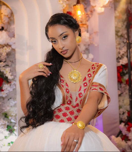 Luxurious Habesha Kemis for your Shemagelena – Ethiopian Wedding Dress Bezawit