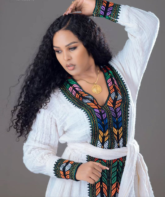 Majestic Gonder Fetel: A Colorful Zuria for Celebrations Bezawit