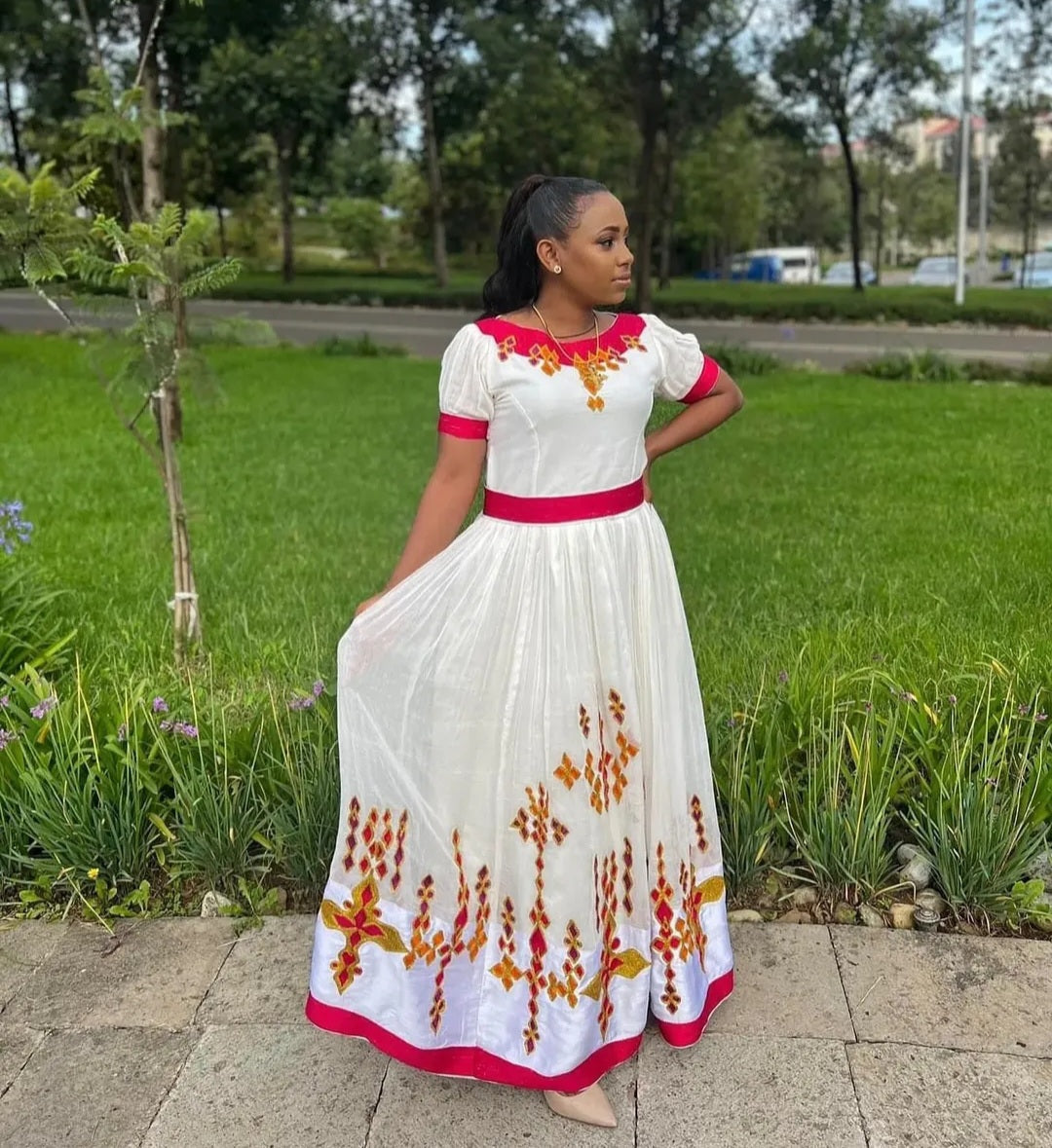 Modern Habesha Kemis for Women - Stylish Ethiopian Traditional Attire Bezawit