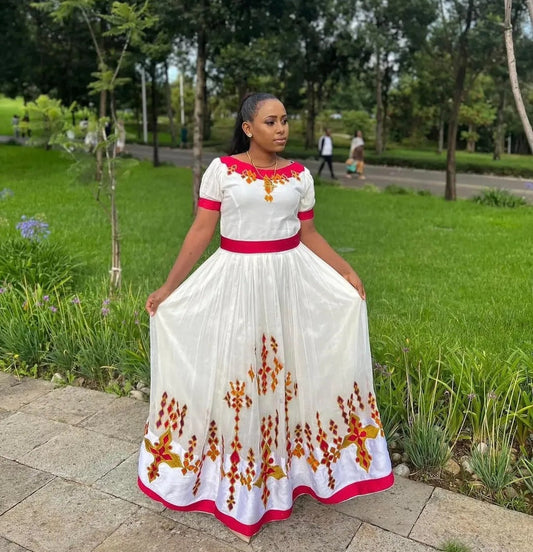 Modern Habesha Kemis for Women - Stylish Ethiopian Traditional Attire Bezawit