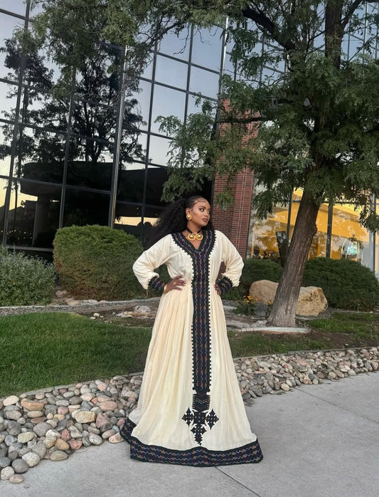 Habesha Kemis - Elegant Traditional Dress for Eritrean & Ethiopian Women