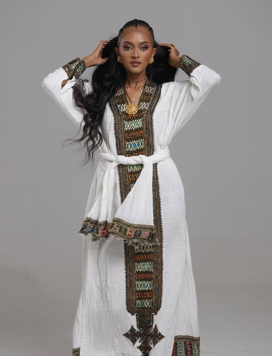 Habesha Kemis - Traditional Libs cultural Gonder fetel for Holidays