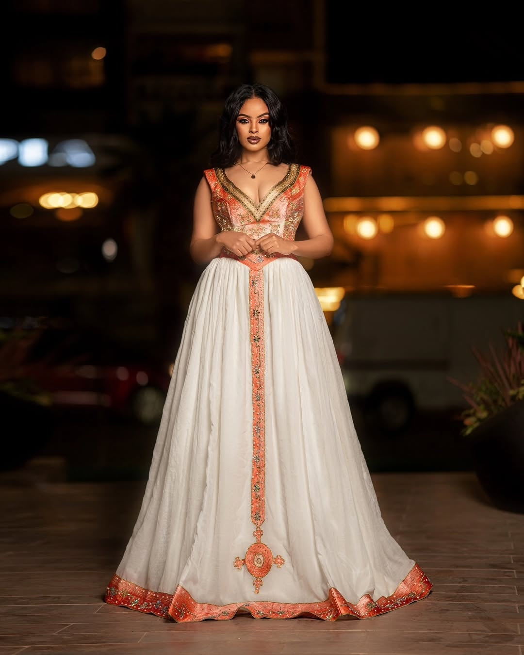 Gold Habesha Kemis – Luxury Ethiopian Traditional Wedding Dress for Bridal Elegance