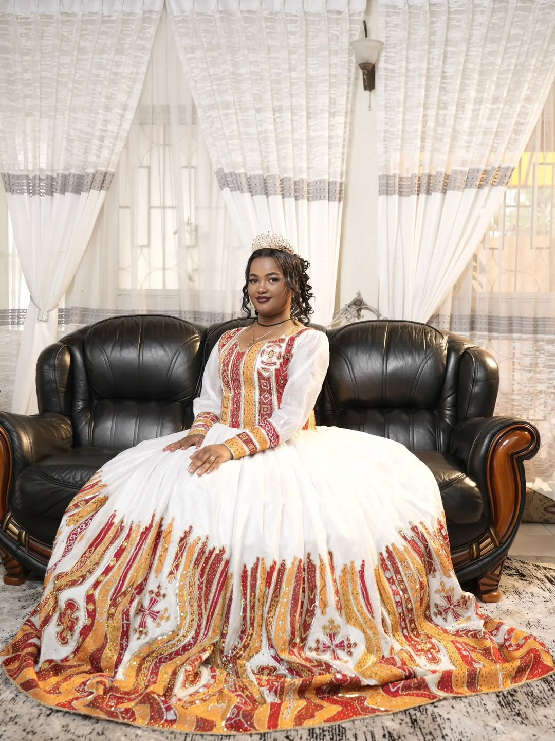 White Ethiopian Habesha Libs | Handmade Modern Wedding Dress