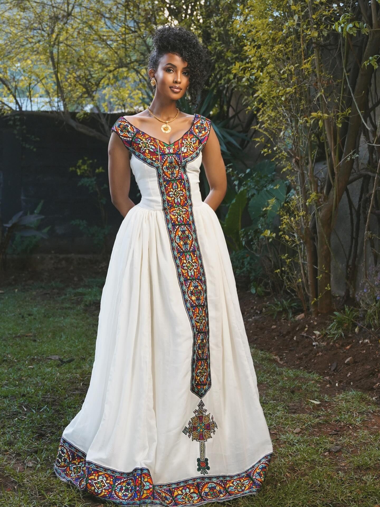 Multicolor Habesha Wedding Dress | Modern Style