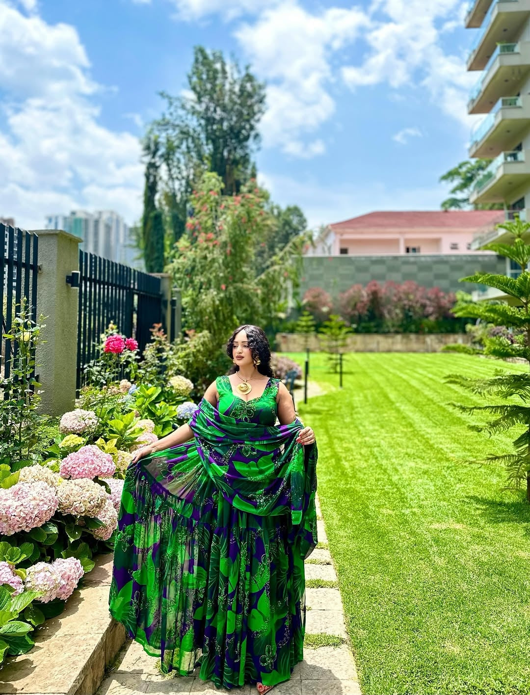 emerald green chiffon dress Sample Classic Emerald Gwen Chiffon Dress