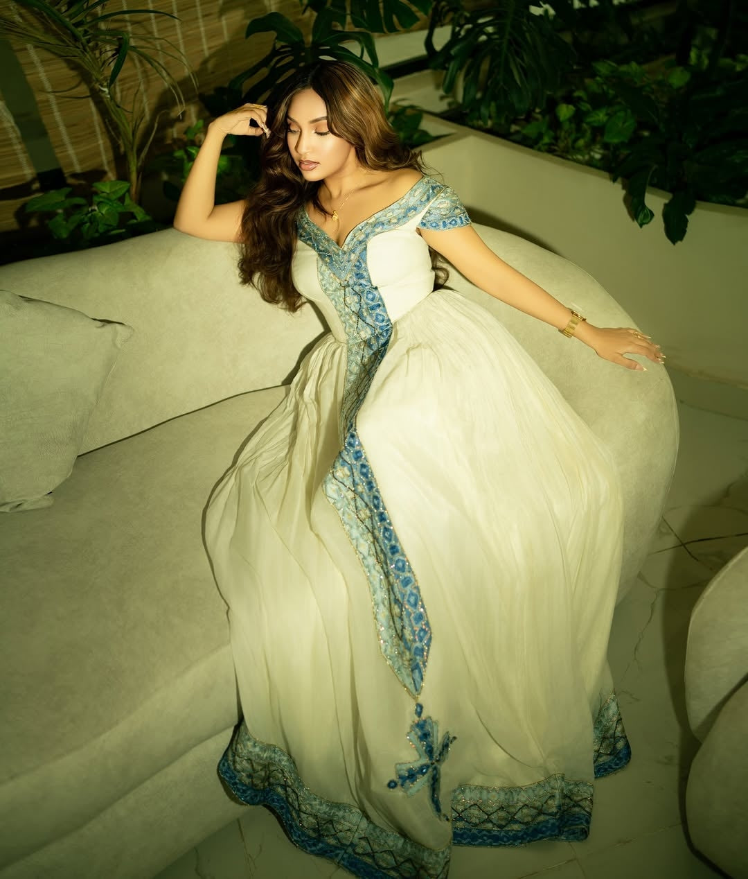 ethiopian traditional dress blue Blue Ethiopian Traditional Dress / Eritrean Zuria / Modern Habesha Kemis / Custom-Made Order