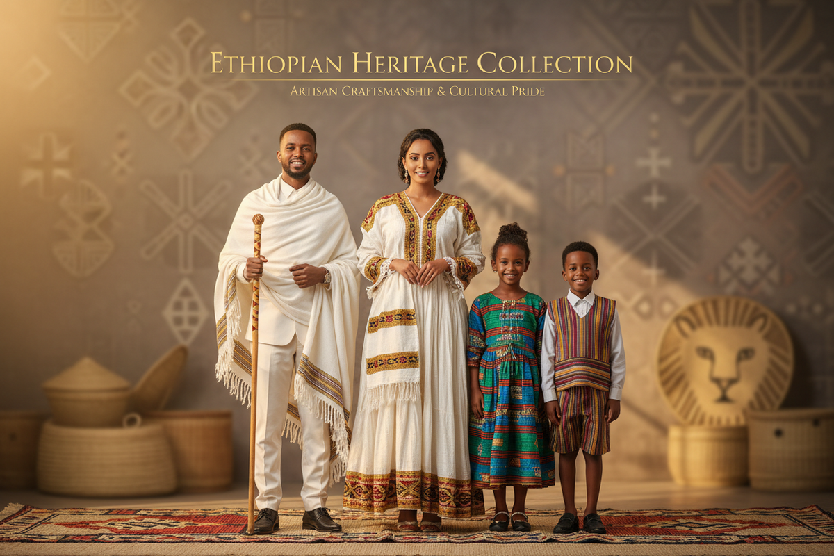 Traditional Ethiopian Clothing for Women, Men & Kids