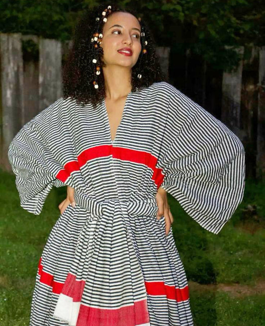 Elegant Oromo Cultural Dress for Women – Handcrafted Traditional Ethiopian Gown with Beautiful Border Embroidery | Perfect for Weddings, Holidays & Cultural Events