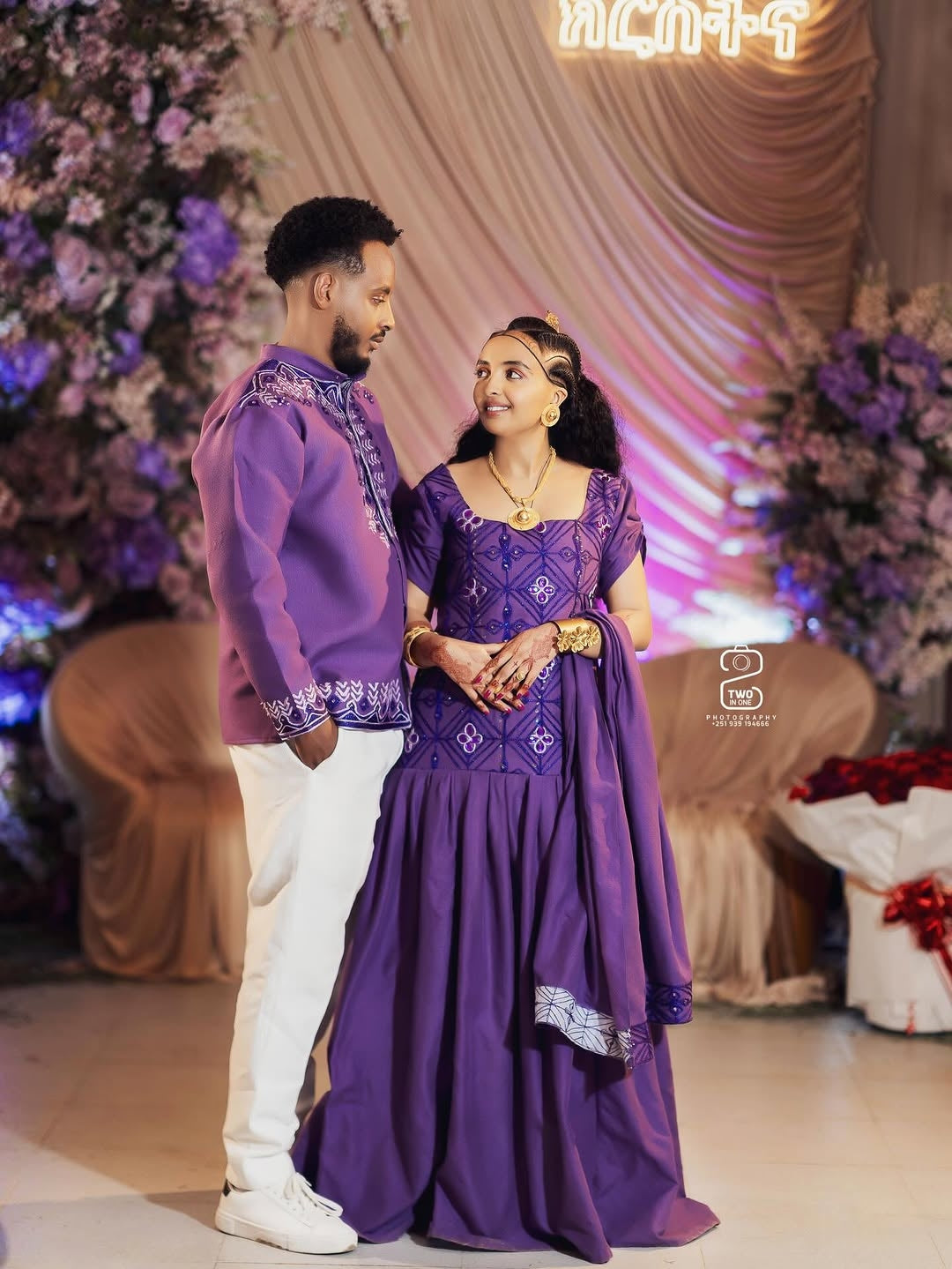 purple couple dress Fairy Lilac 3D Florals Prom Dress 2023 Off Shoulders... From Bridalstore, $139.12