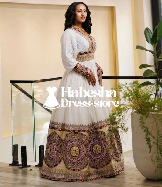Elegant Habesha Wedding Dress