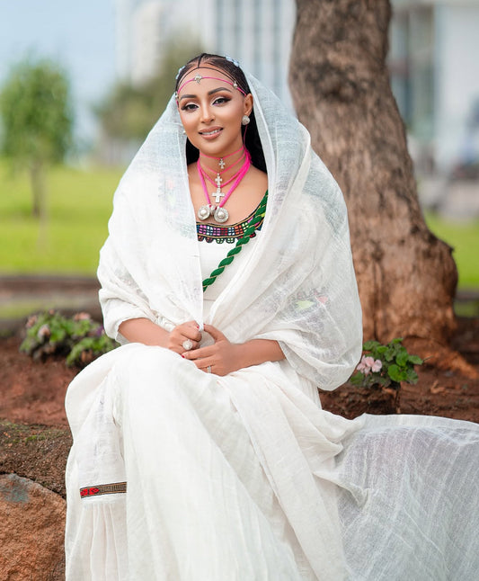 Beautiful Ashenda Dress – Traditional Habesha Dress for Ashenda Celebration Habesha Dresses Store