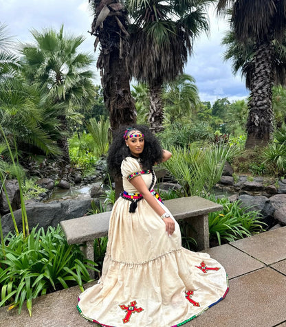 Traditional Ashenda Dress for Women – Tigray Habesha Dress – Handmade Ethiopian Cultural Dress – Ashenda Festival Outfit yaab.habesha