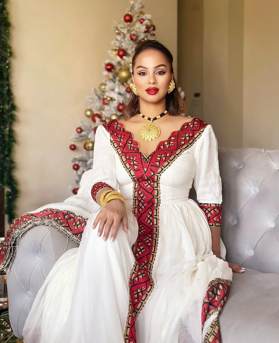 Elegant Habesha Kemis – Wedding Dress – Ethiopian Traditional