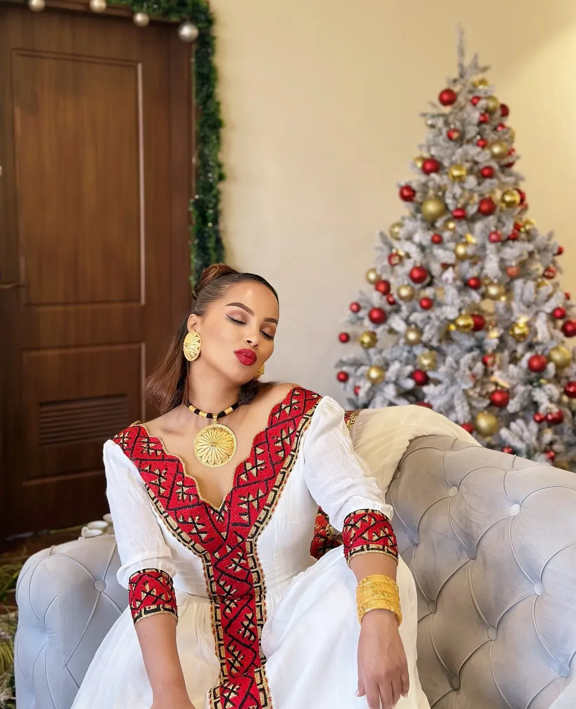 Elegant Habesha Kemis – Wedding Dress – Ethiopian Traditional