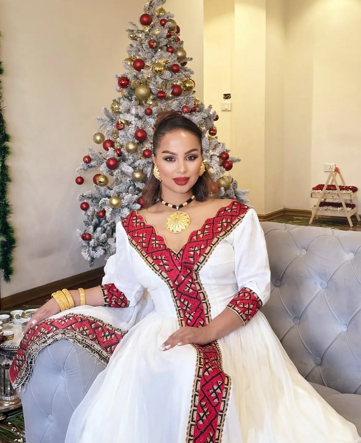 Elegant Habesha Kemis – Wedding Dress – Ethiopian Traditional