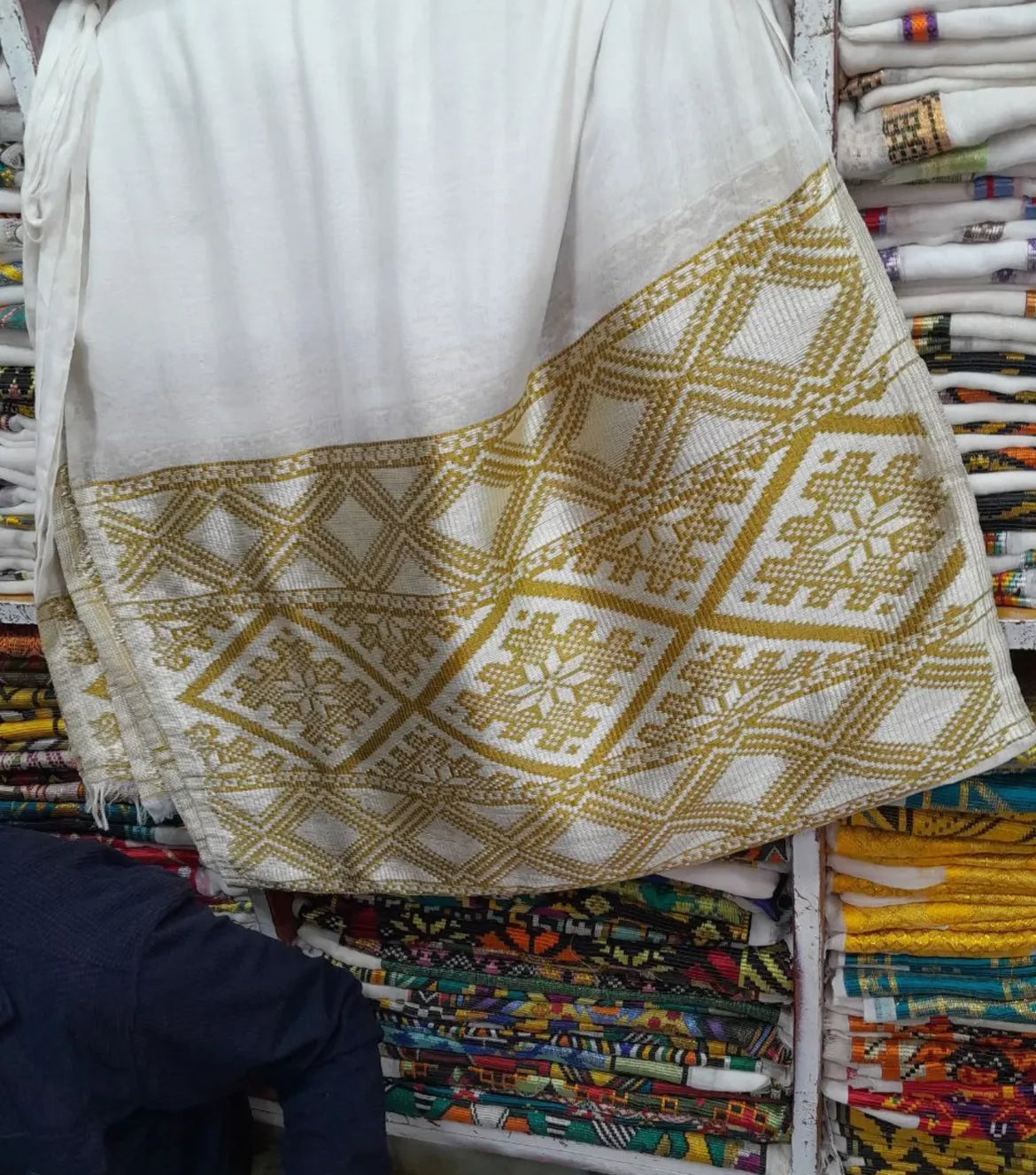 Royal Gold Habesha Dress - Ethiopian Kemis - Festive Moments