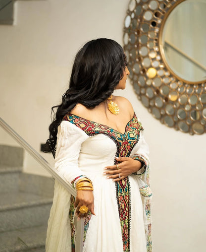 Colorful Modern Habesha Dress – New Style Ethiopian Dress | Premium Habesha Kemis 2025 Collection