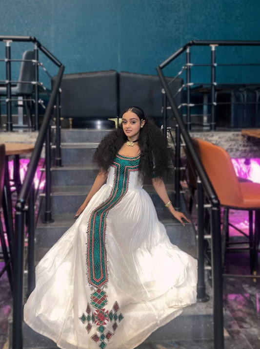 Modern Light Blue Habesha Zuria – Custom Tailored & Handmade