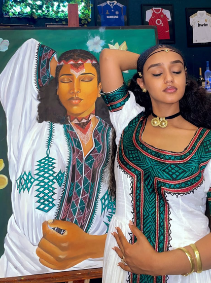 Modern Light Blue Habesha Zuria – Custom Tailored & Handmade