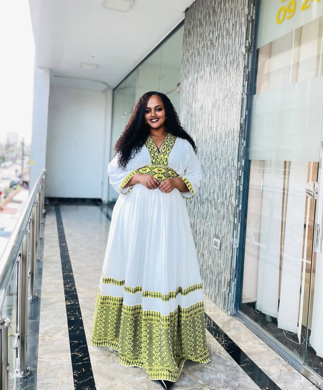 Traditional Habesha Couples Dress – Ethiopian & Eritrean Cultural Attire for Engagements, Contemporary Bezawit