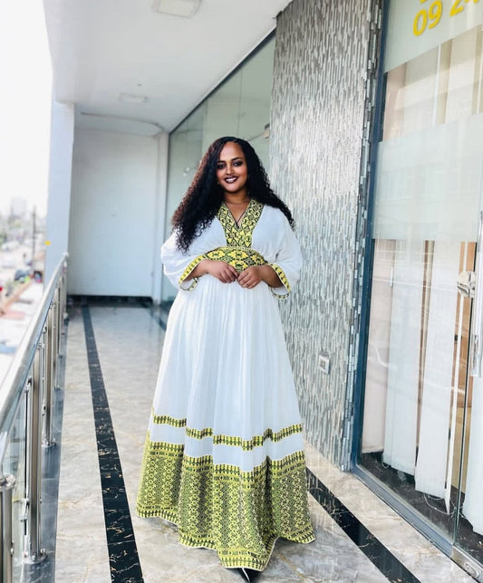 Traditional Habesha Couples Dress – Ethiopian & Eritrean Cultural Attire for Engagements, Contemporary Bezawit