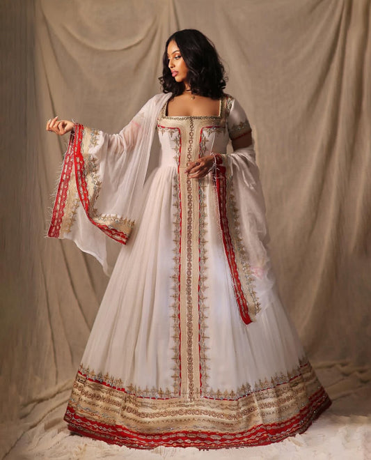 Authentic Eritrean Zuria Dress – Handmade Cultural Attire for Weddings & Holidays | Custom Fit
