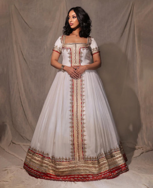 Authentic Eritrean Zuria Dress – Handmade Cultural Attire for Weddings & Holidays | Custom Fit