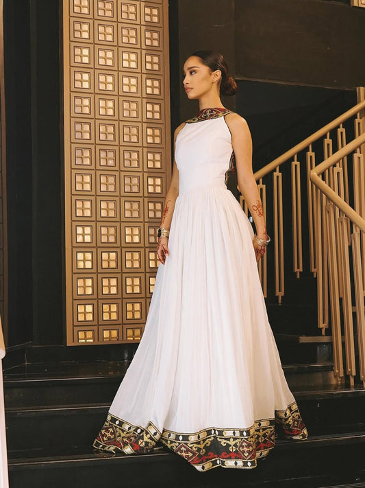Habesha Dress - White Habesha Kemis with a Modern Twist