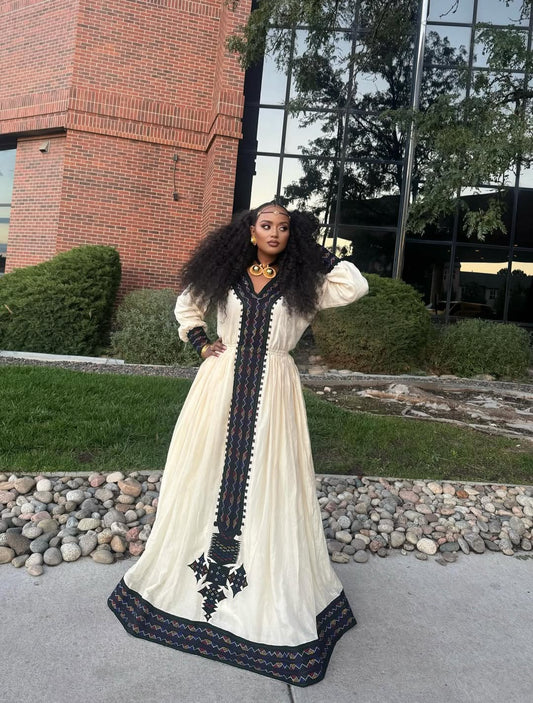 Habesha Kemis - Elegant Traditional Dress for Eritrean & Ethiopian Women