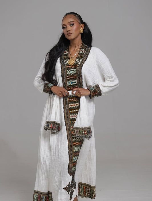 Habesha Kemis - Traditional Libs cultural Gonder fetel for Holidays