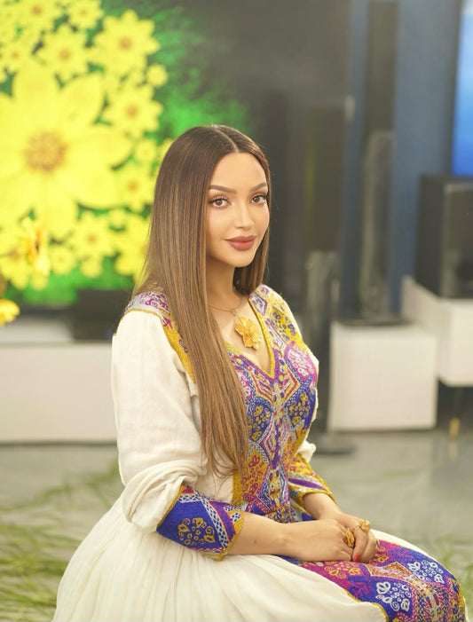 Habesha Dress - Authentic Ethiopian and Eritrean Style with Traditional Tilet