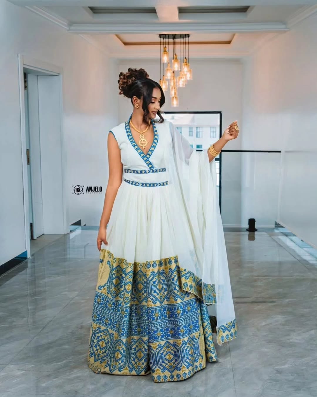 Elegant Habesha Dress - Handwoven Ethiopian Dress - Habesha Kemis