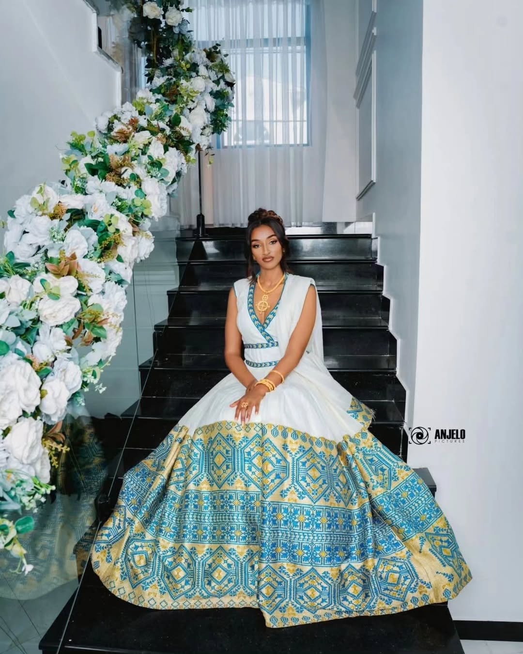 Elegant Habesha Dress - Handwoven Ethiopian Dress - Habesha Kemis