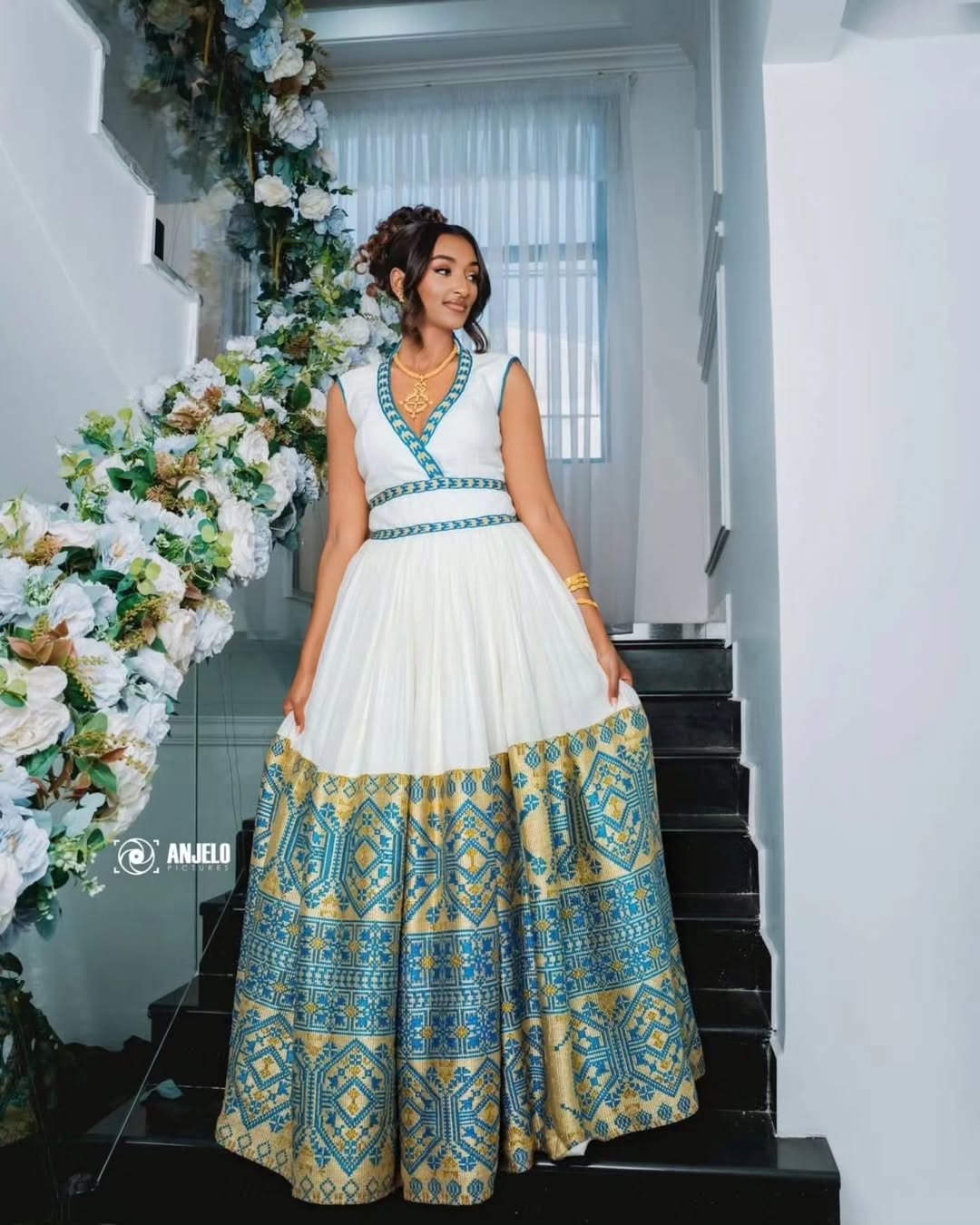 Elegant Habesha Dress - Handwoven Ethiopian Dress - Habesha Kemis