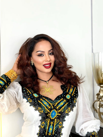 Green Ethiopian Dress – Versatile Habesha Outfit for Daily Wear and Cultural Occasions