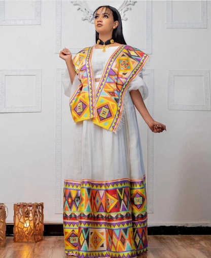 Habesha Dress –  Ethiopian Outfit with Exquisite Embroidery