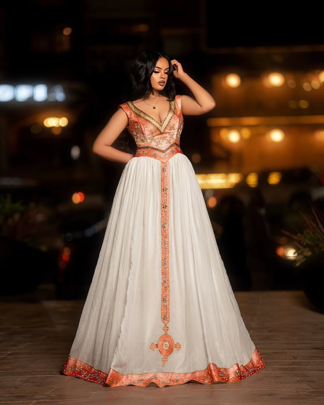 Gold Habesha Kemis – Luxury Ethiopian Traditional Wedding Dress for Bridal Elegance