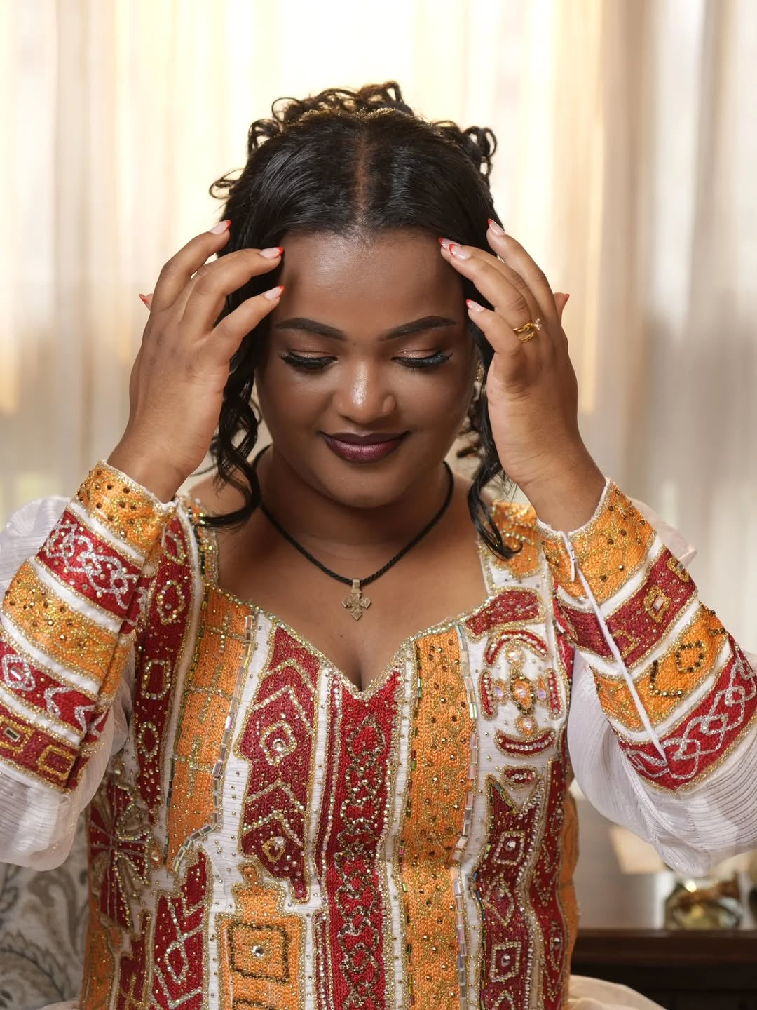 White Ethiopian Habesha Libs | Handmade Modern Wedding Dress