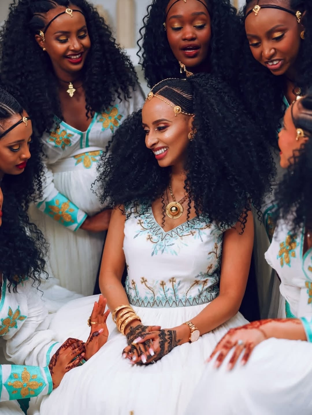 Blue Habesha Kemis Matching Couple Set with Kaba – Elegant Ethiopian T –  Habesha Dresses Store