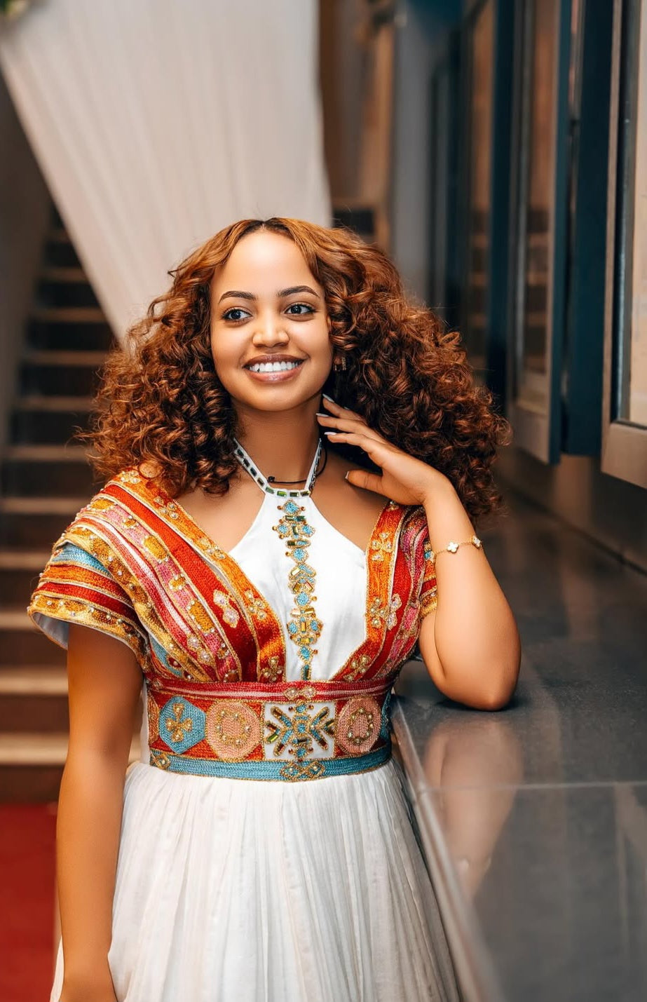 Red Habesha Libs – Traditional Ethiopian Dress for Weddings & Events