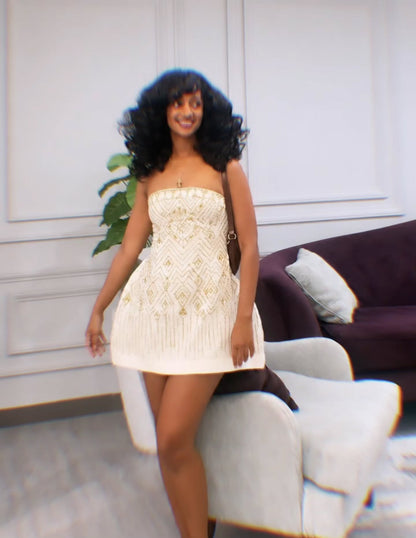 Kal Queen Closet White Habesha Wedding Dress – Traditional Design for Weddings